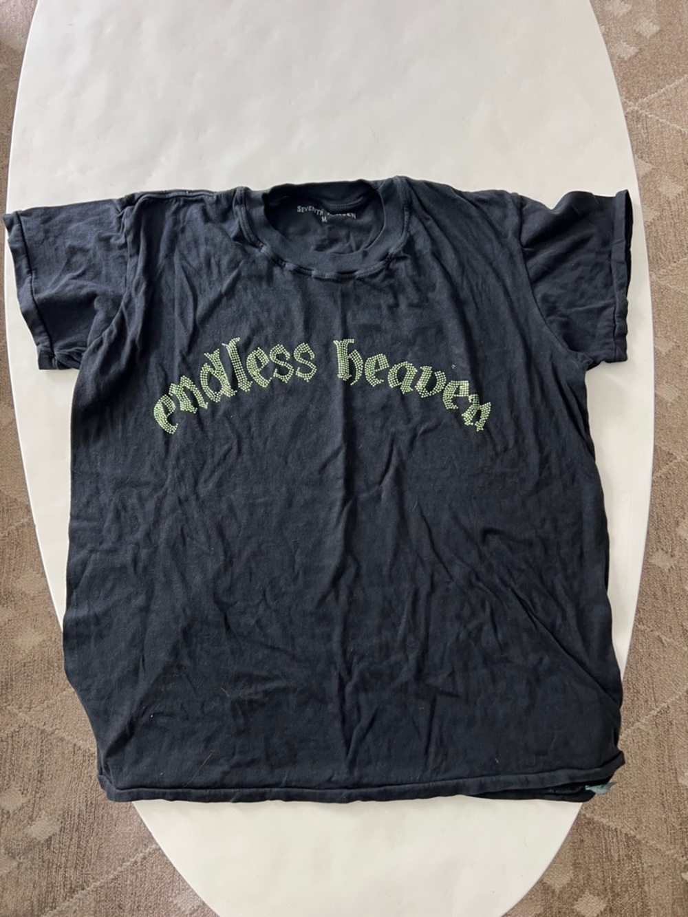 Seventh Heaven Wreckpack Endless Heaven Tee Shirt Designer Black Mens M